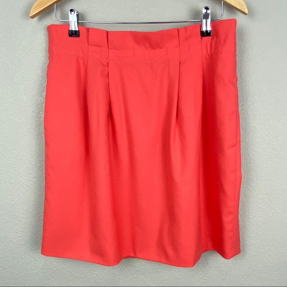 J. Crew Mini Skirt in Vibrant Coral